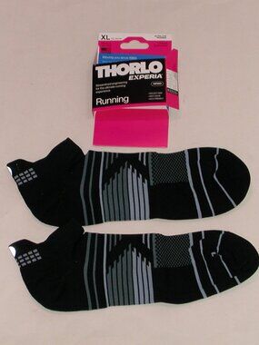 Thorlo Experia X SPEED Running Ultra Light No Show Sock Men's XL Black NWT